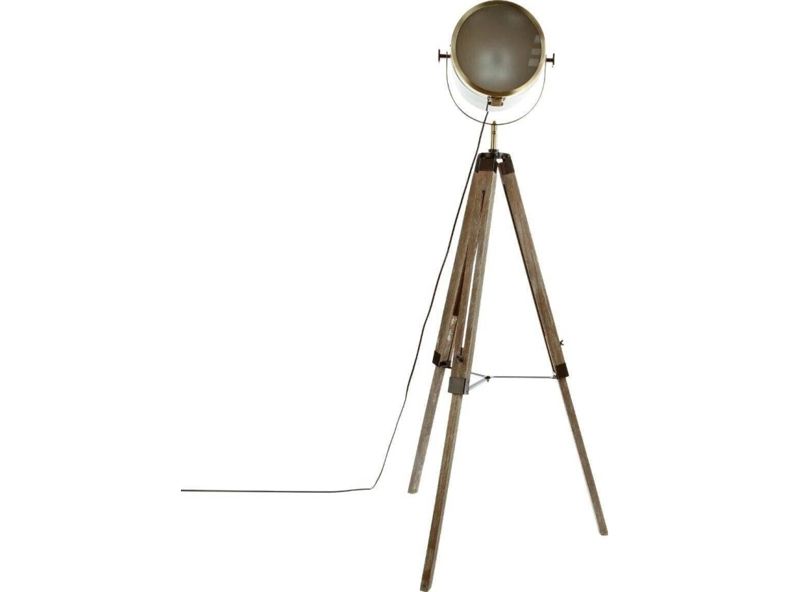 Dekoracja Domu Spotlight Bronzinė, medinė, metalinė trikoji lempa, toršeras, pramoninė, prožektorius, palėpė