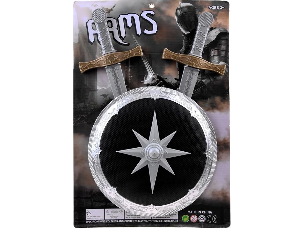 Yokomisiad-sværd + skjold til ridderen (ZA3937)