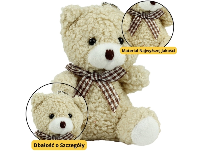 Teddybär Plüsch-Anhänger Ornament Beige 8Cm