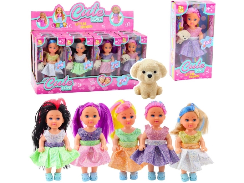 Mini Doll Set Påklädd Hund Docka Docka Mix 12cm | Leksaker - Figurer & Dockor - Dockkläder och tillbehör | GameStuff