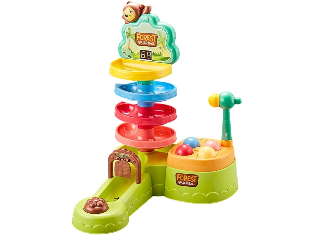 Lean Toys Interaktyvus Kamuoliukų Takelis