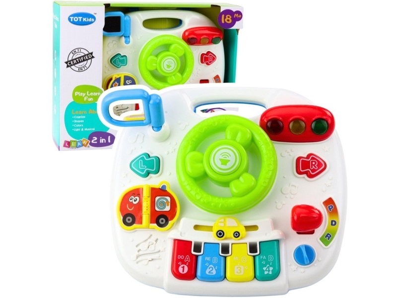 Panel Interaktiv Pedagogisk Ratt 2in1 Ljus Ljud | Radiostyrd - Elektronik - Batterier & Laddare | GameStuff