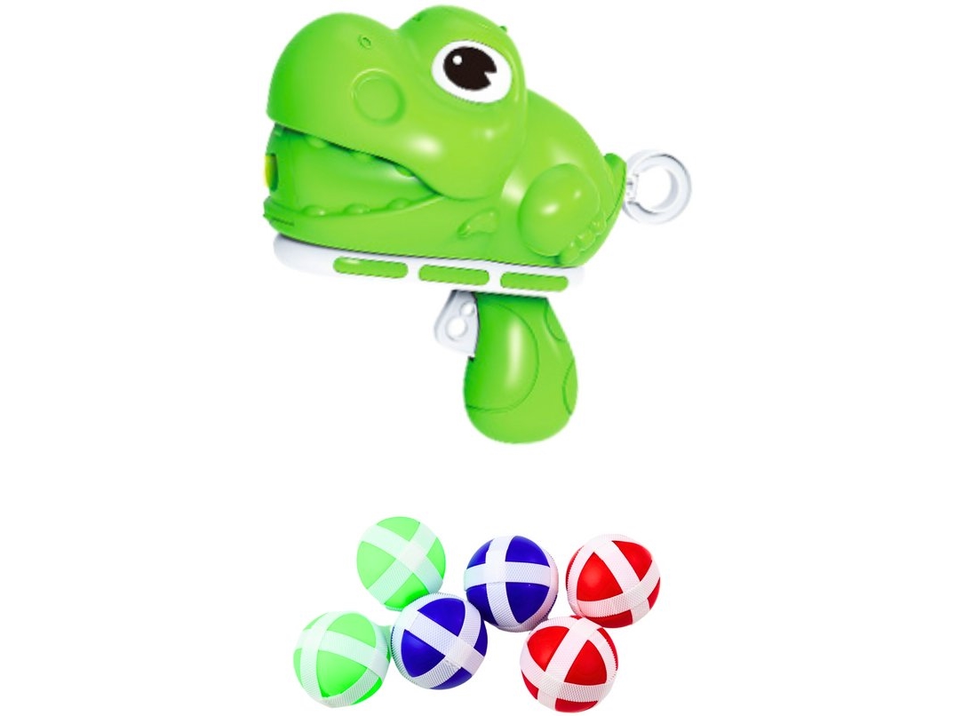 LeanToys prickskytte-spel: målspridare med bollpistol på kardborre Dinozaur | Leksaker - Rollek - Blaster och leksaksvapen | GameStuff