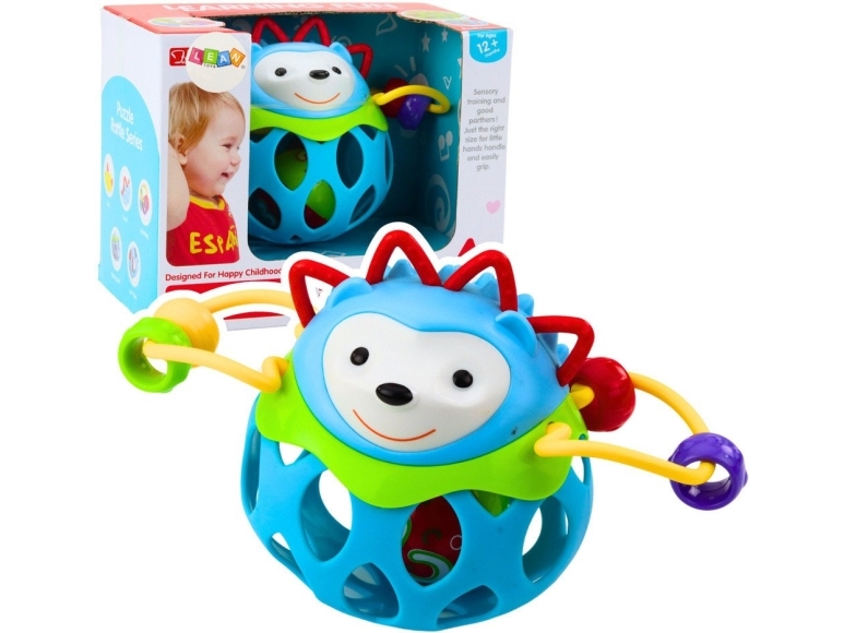 Leantoys Weicher Ball Mit Rassel Und Sensorik Blau