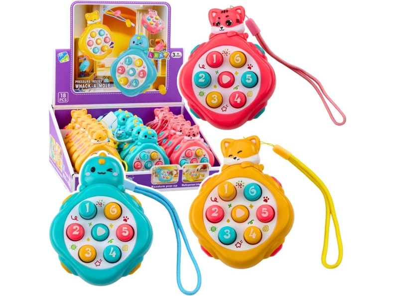 Leantoys Mini Whack-A-Mole Spil (Tal) Farverigt Mix