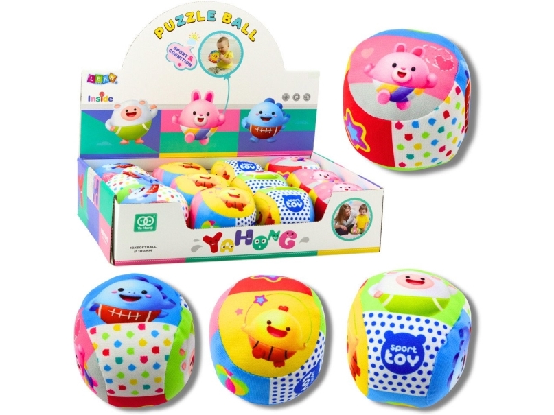 Leantoys Weicher Ball Mit Rassel, Für Babys, Farbig 9 Cm