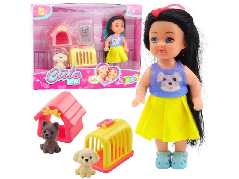 Leantoys Mini-Puppe Im Bett Mit Hunden Hundehütte Transporter