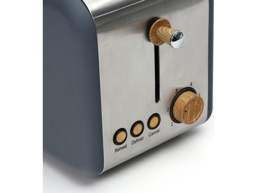 Toster Platinet Platinet Electric Toaster Velvet Wooden Gray [45466]