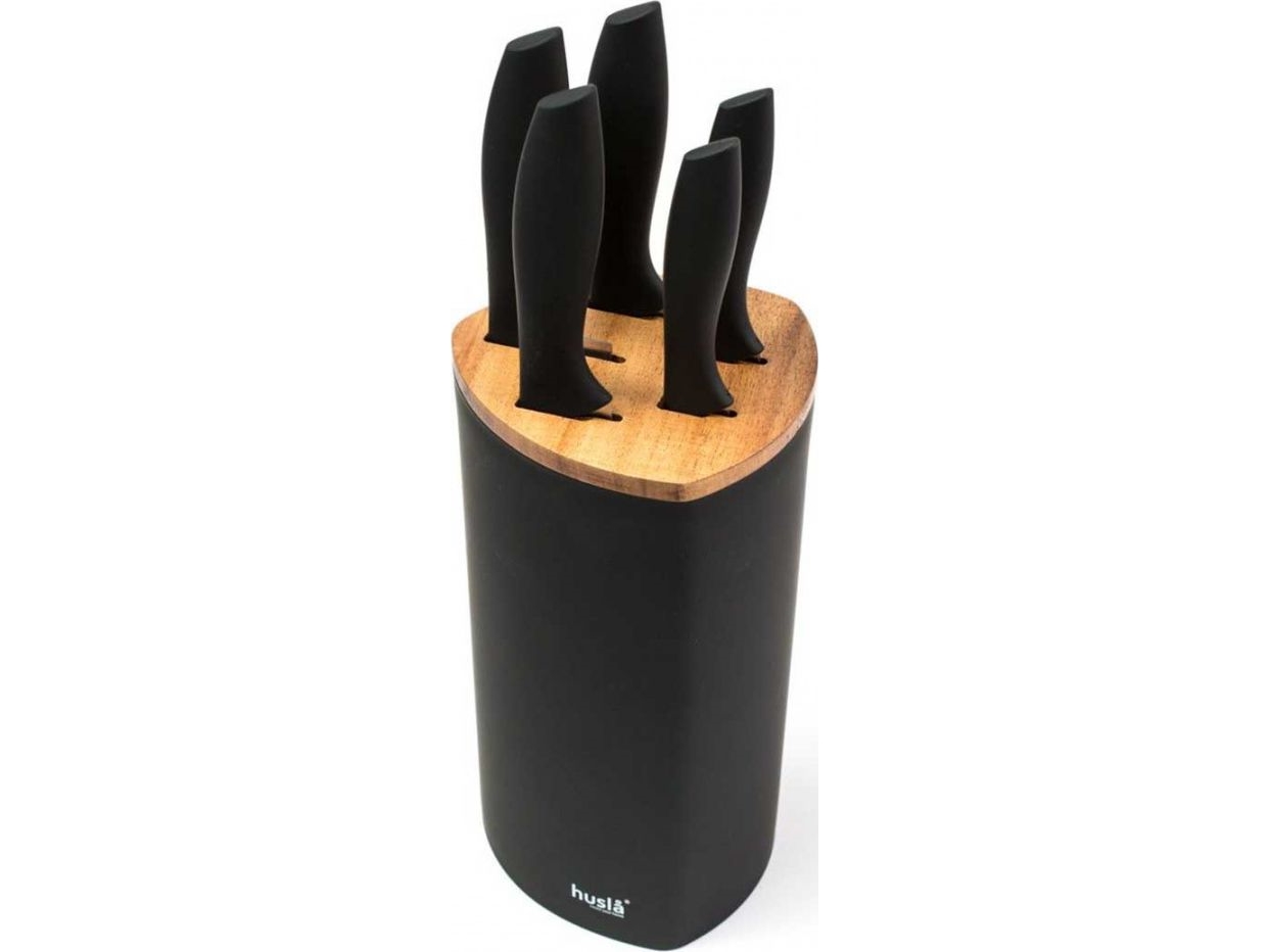 Husla SÄTT AV 5 KÖKENSKNIVAR I HUSLA 73963 BLOCK | Köksutrustning - Knivar och brynstål - Knivset | GameStuff
