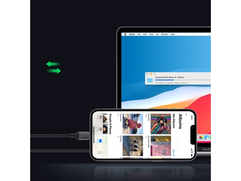 Ugreen Us387 Usb-C – Lightning Kabelis 1M