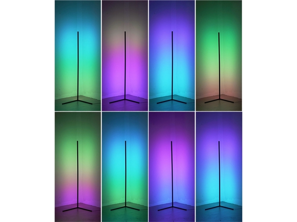 Mozos Gulvlampe Hjørne Lc-Rgb Led Hvid