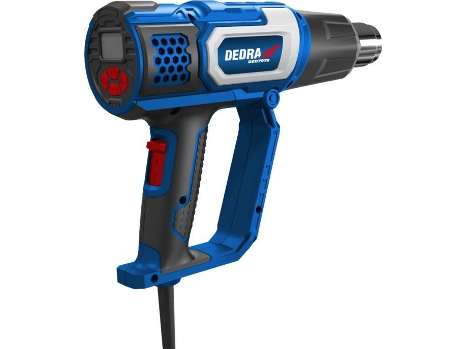 Dedra 2000W Lcd Heat Gun, 4 Nozzles, Suitcase With Accessories