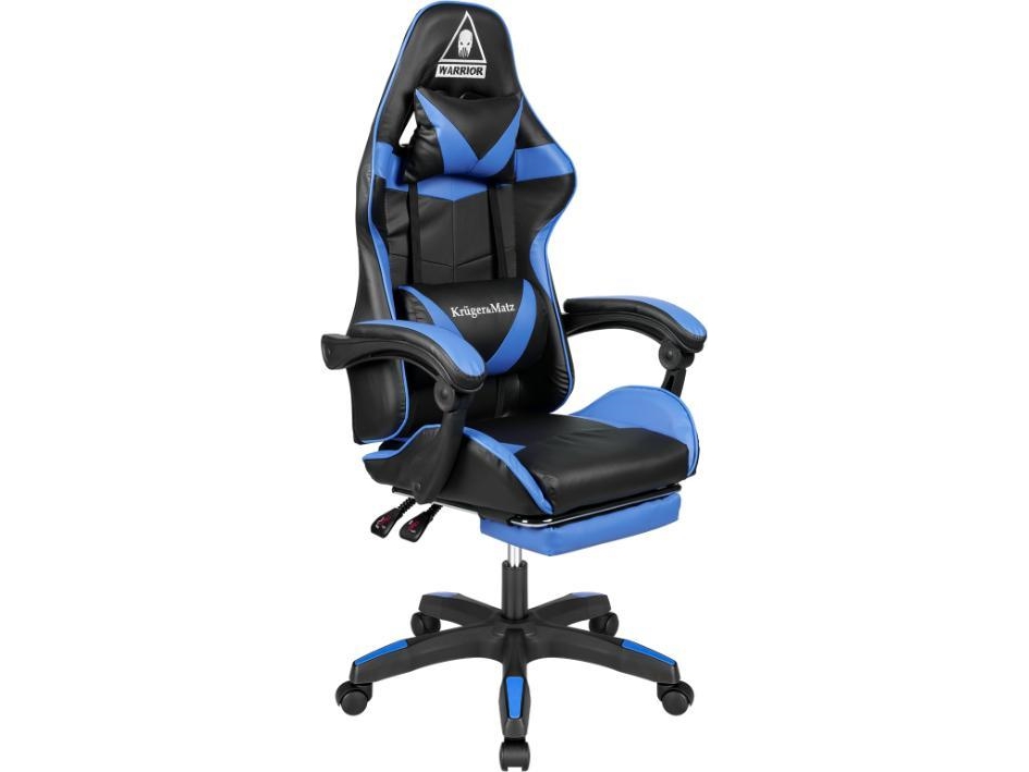 Kruger & Matz Warrior GX-150 pelituoli, musta ja sininen
