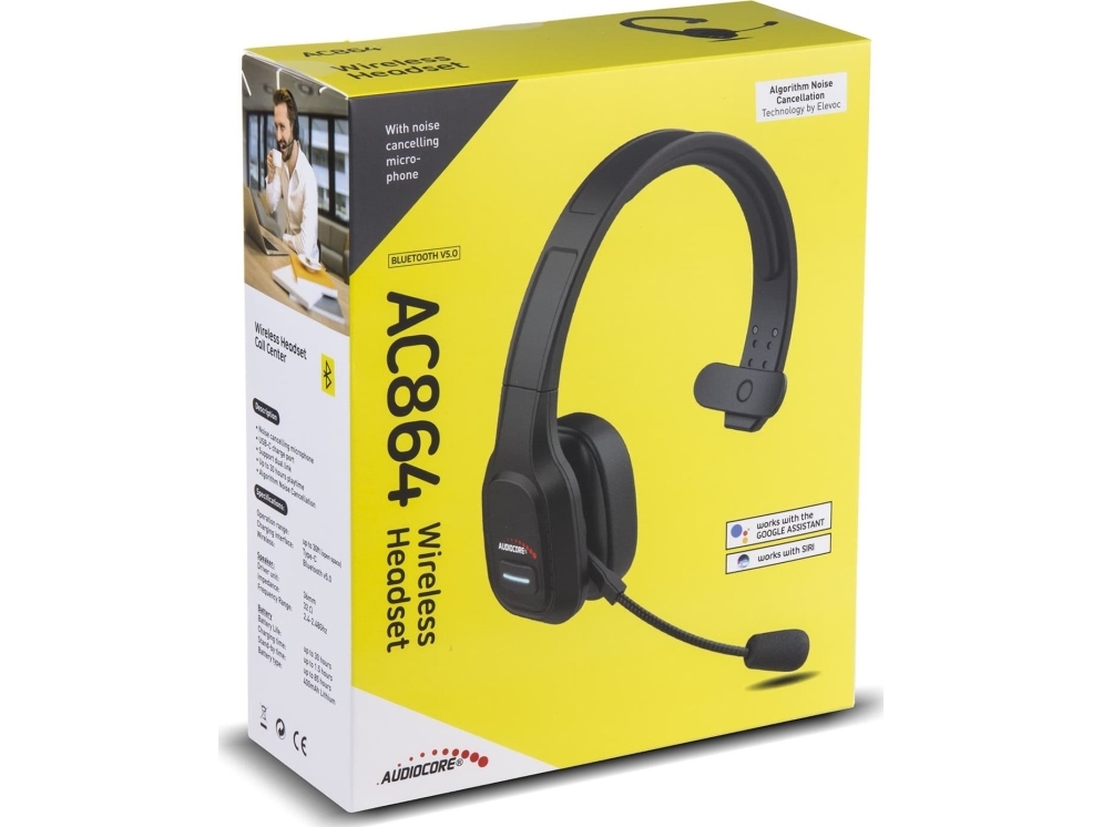 Audiocore Bluetooth Hovedtelefoner Med Mikrofon, Qcc3020, Anc, Avrcp, A2dp, Hsp, Hfp, Sbc Aac Codec, Ac864