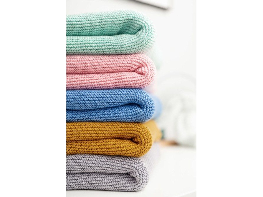 Sensillo bambus-/bomuldskøre/ko-sengetæppe 80x100 cm grå