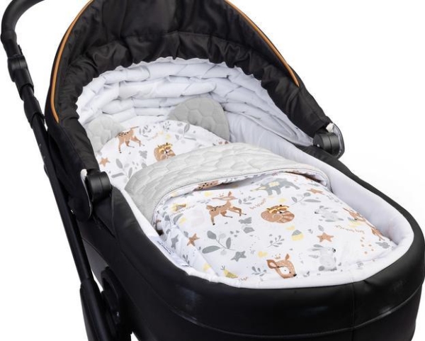 Sensillo SETTI TROLLEY VELVET WHITE FOREST ADVENTURE -matkalle