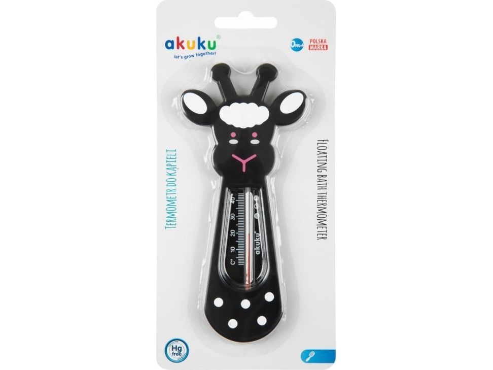 Akuku A0494 bade-termometer, sort, til badning