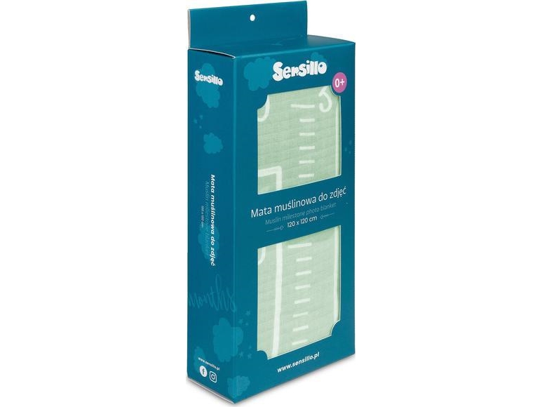 Sensillo MUSLIN PICTURE MAT FOR GIRAFFE MINT 120x120 | Baby & barn - Textil och kläder | GameStuff