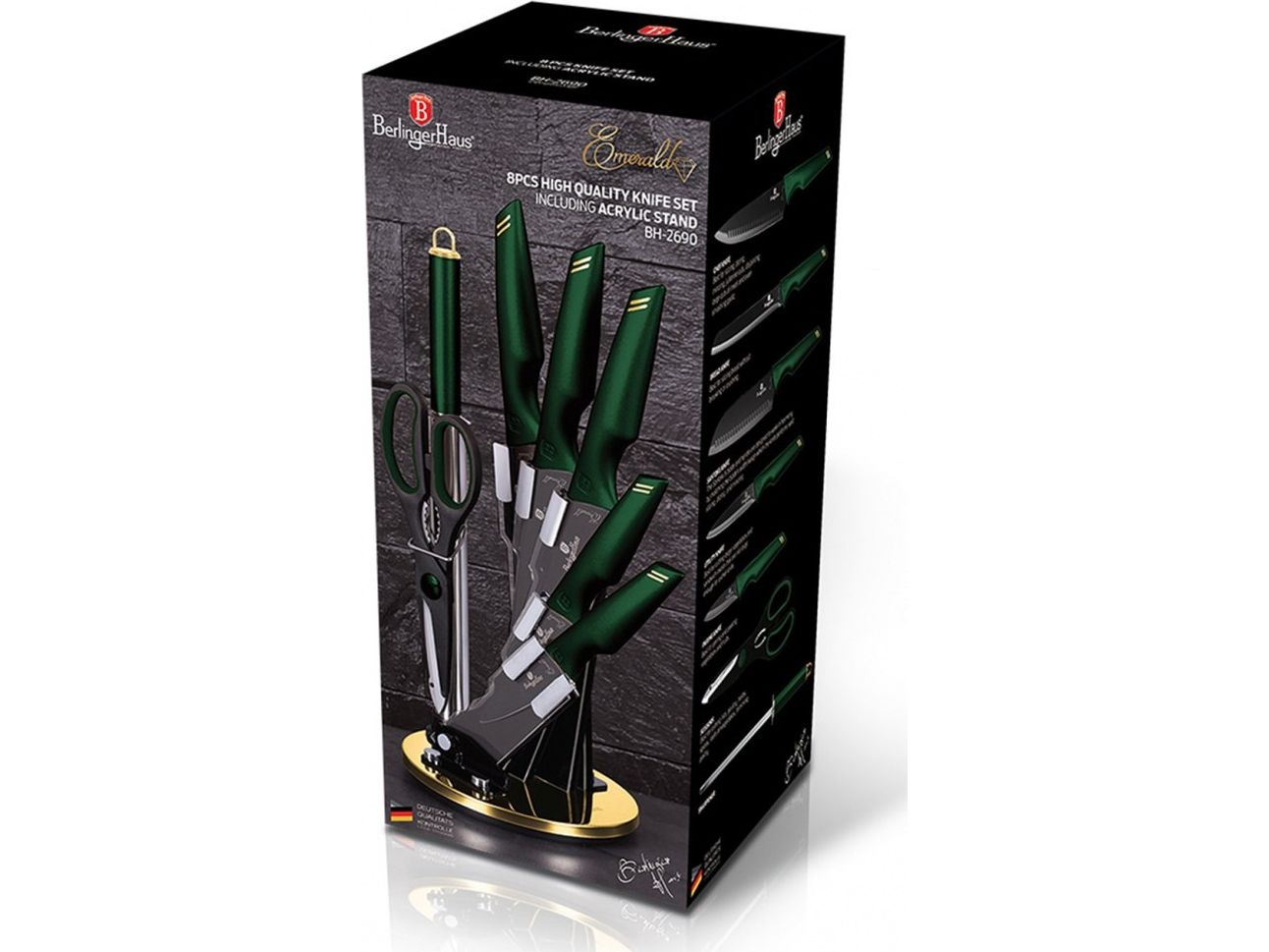 Berlinger Haus SET knivar Berlinger Haus BH-2690 med ställ | Köksutrustning - Knivar och brynstål - Knivblock | GameStuff