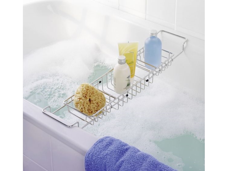 Wenko badebræt 58-92 cm rustfrit stål sølv