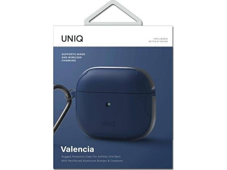 Uniq Dėklas Valencia Airpods 3 Mėlynos Spalvos Antimicrobial