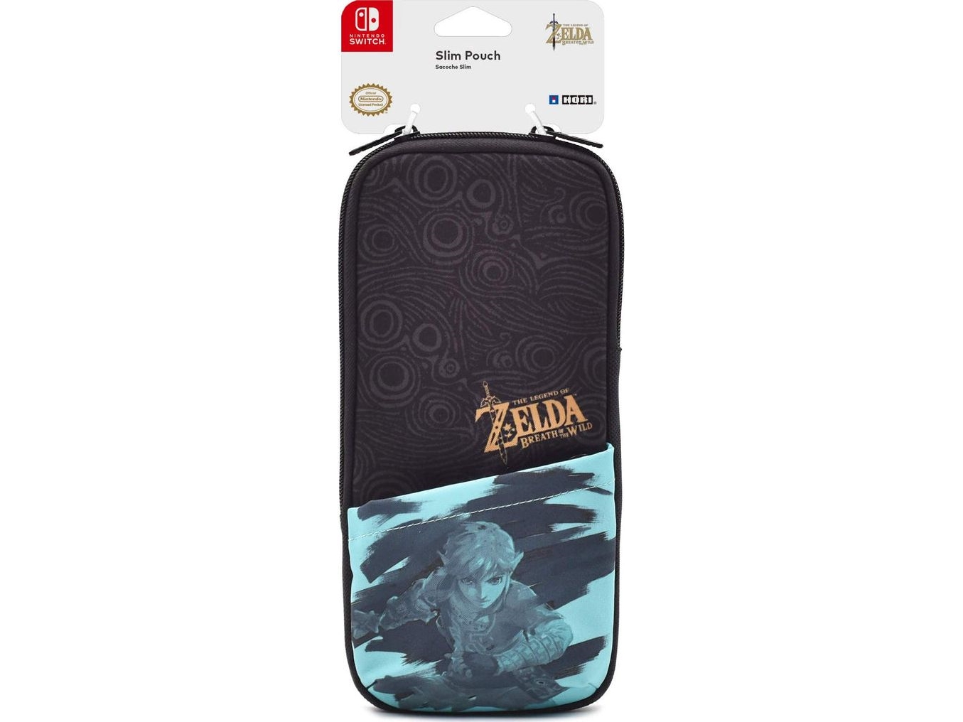 Hori Slim Pouch, Hårdt etui, Nintendo, Sort, Flerfarvet, Nintendo Switch, Støvresistent, Ridseresistent, The Legend of Zelda: Breath of the Wild
