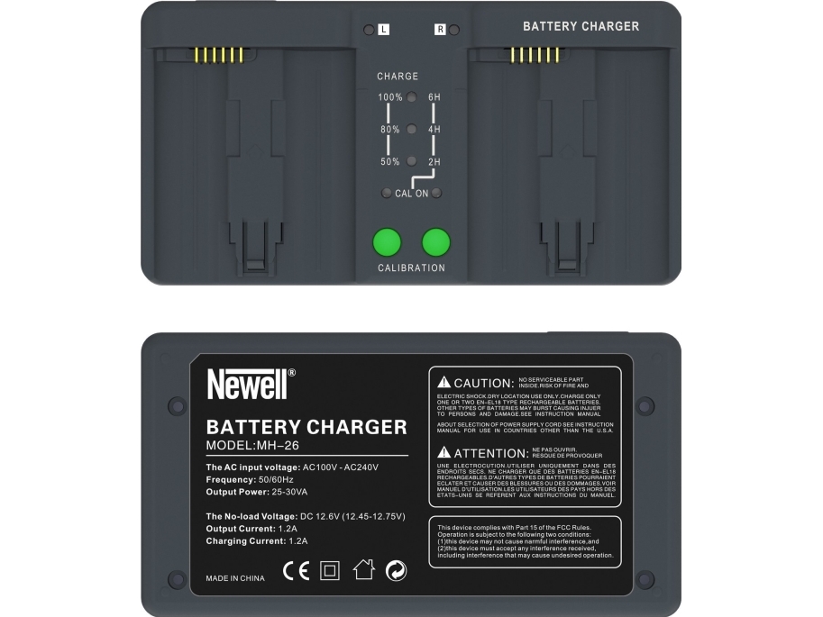 Dviejų dalių baterijos įkroviklis Newell BC-18B skirtas EN-EL18 | EL Artiklar - Batteri - Batteriladdare | GameStuff