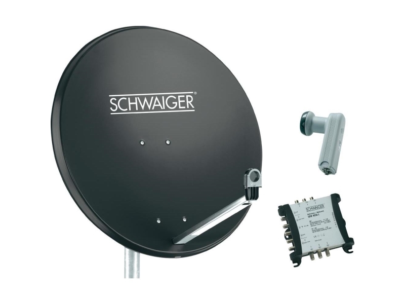 Schwaiger SAT-system 8userQuattro LNB (utan strömbrytare)Antracit med multiströmbrytare 5/6 | EL Artiklar - Antenn - Antenn | GameStuff