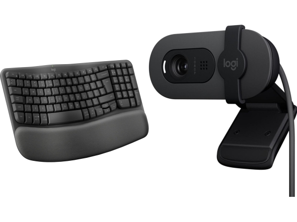 Logitech Wave Keys Tastatur (920-012304) + Brio 100 (960-001585)