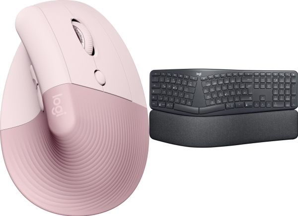 Logitech Lift Rose Maus (910-006478) + Ergo K860 (920-010108)