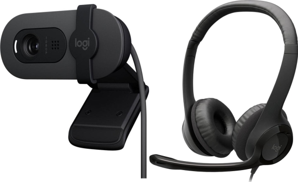 Logitech Brio 100-Webkamera (960-001585) + H390 (981-000406)