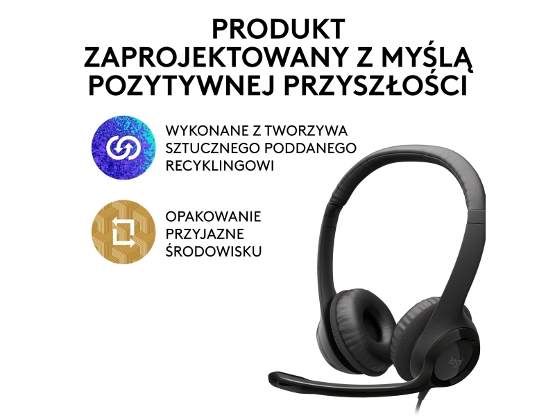 Logitech Brio 500 Graphit Webcam (960-001422) + H390 (981-000406)