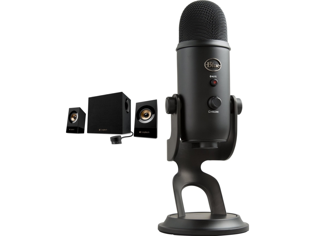 Logitech Computer-Lautsprecher Z533 (980-001054) + Yeti Usb Blackout (988-000229)