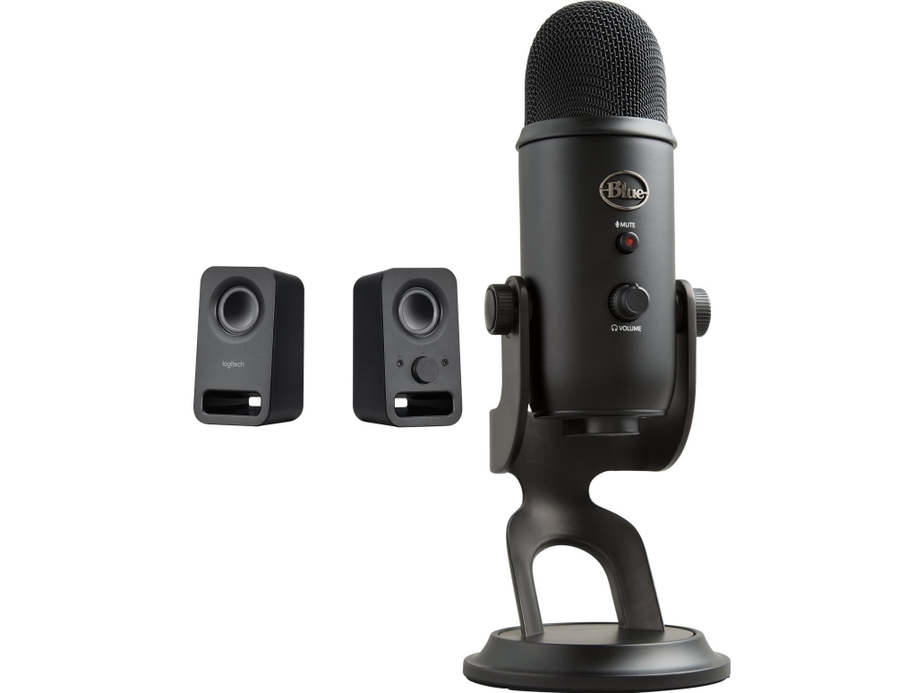 Logitech Computer-Lautsprecher Z150 (980-000814) + Yeti Usb Blackout (988-000229)