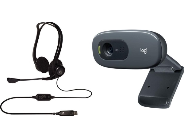 Logitech Kopfhörer Pc960 (981-000100) + C270 (960-001063)