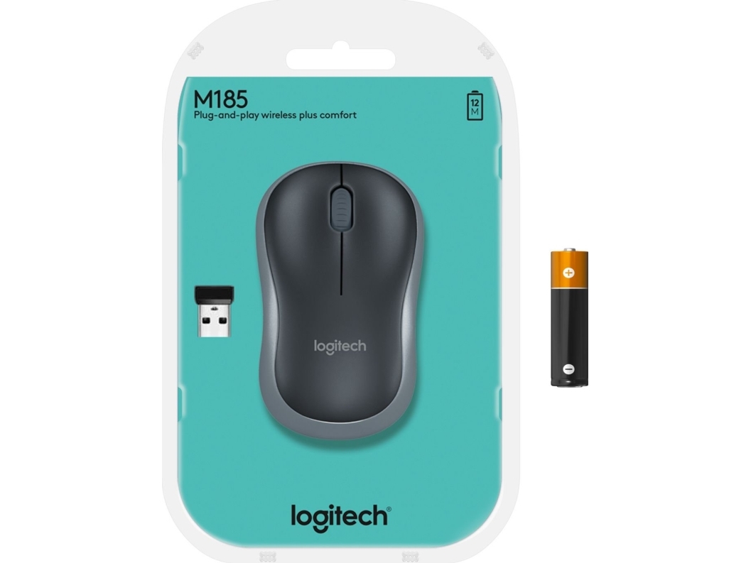 Mysz Logitech M185 Niebieska (910-002239) + Studio Series - Graphite (956-000049)