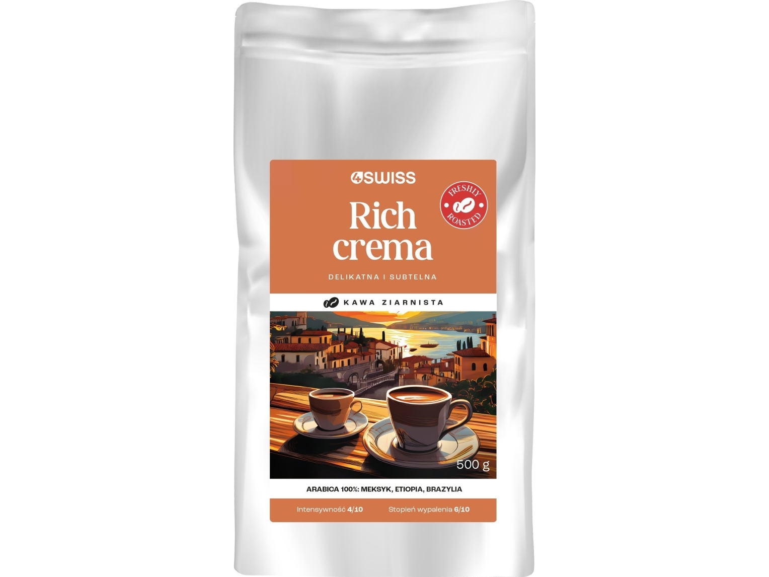 4Swiss A24 Roma Espressomaskine + 3X 500 G Kaffe