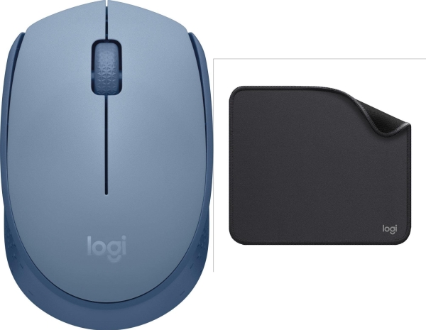 Mysz Logitech M171 Niebieska (910-006866) + Studio Series - Graphite (956-000049)