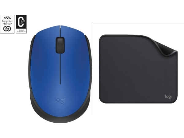 Mysz Logitech M171 Niebieski (910-004640) + Studio Series - Graphite (956-000049)