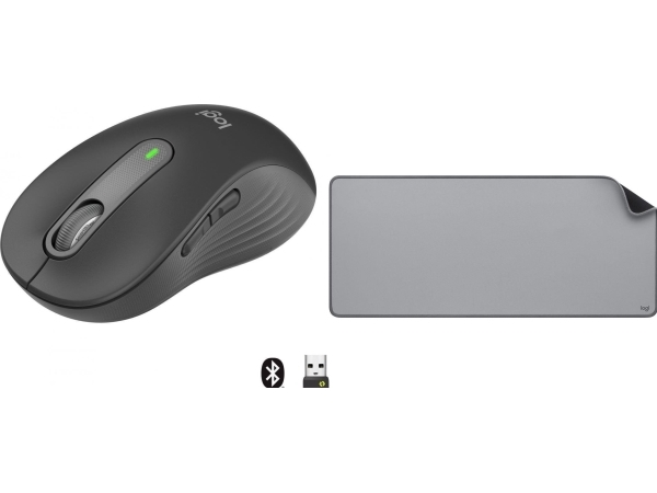 Logitech Maus M650 L Graphit (910-006348) + Studio Series - Mid Grey (956-000052)