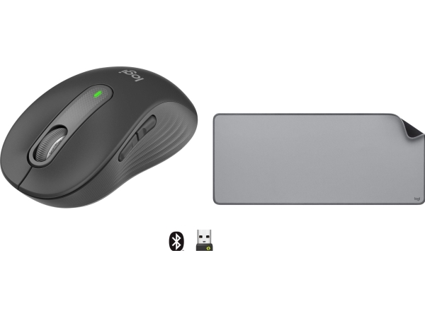 Logitech M650 Graphite Mouse (910-006253) + Studio Series - Mid Grey (956-000052)