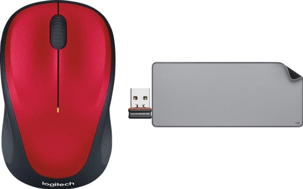 Logitech M235 Maus (910-002496 / 910-002497 ) + Studio Series - Mid Grey (956-000052)