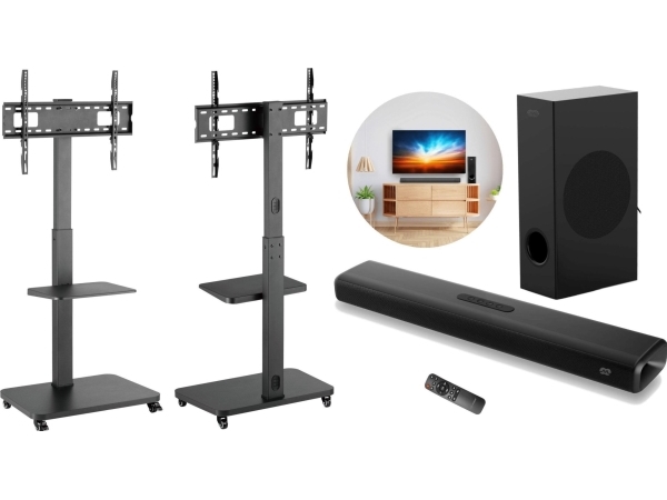 Mozos Mstv Mobiler Tv-Ständer + Soundbar Theater