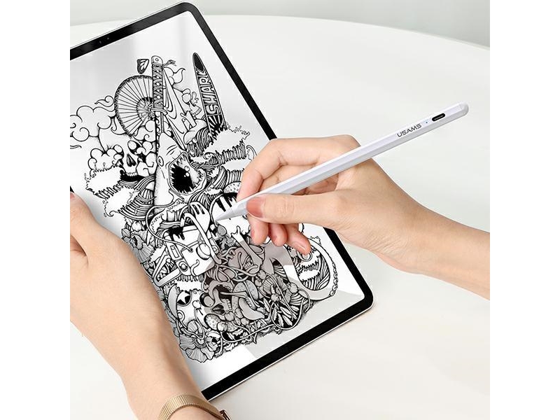 Usams Usams Rysik Active Touch Screen For Ipad Biały/White Zb223drb01 (Us-Zb223)