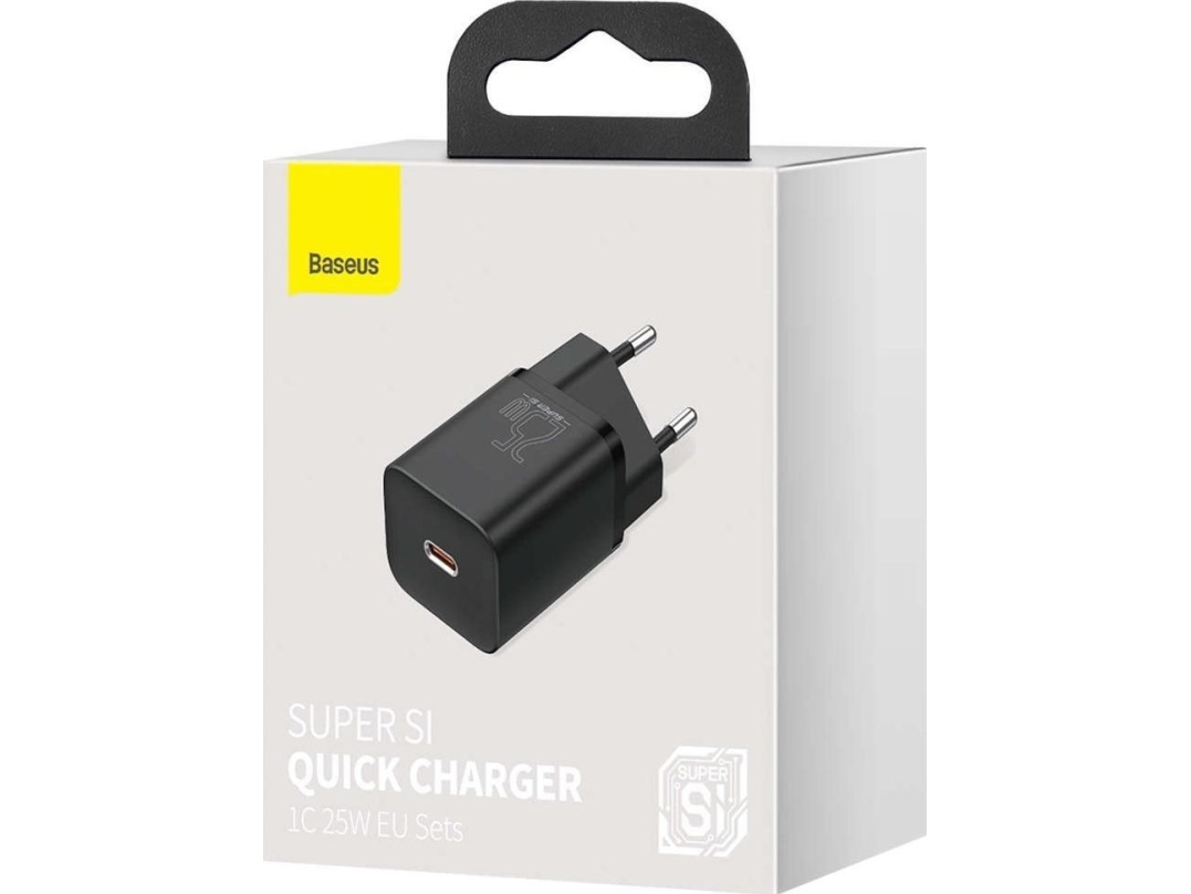 Baseus Baseus Super Si 1C charger fast charger USB Type C 25W Power Delivery Quick Charge black (CCSP020101) | Tele & GPS - Mobil tillbehör - Övriga tillbehör | GameStuff