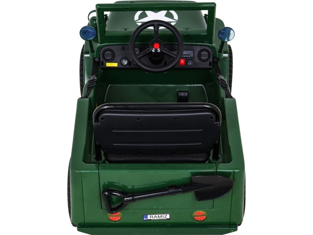 Ramiz retro militær grøn batteribil