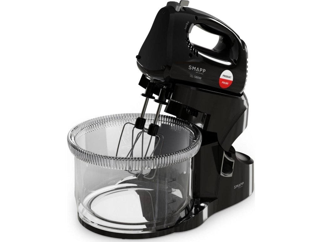Smapp Blandare med skål Smapp 451.88 2 skålar svart Säker shopping med hemleverans | Köksapparater - Köksmaskiner - Hand mixer | GameStuff