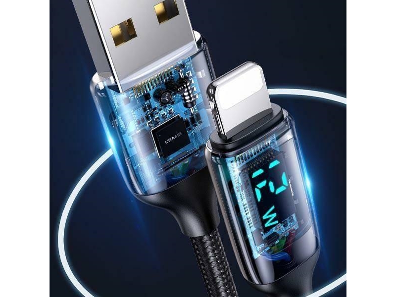 Usams Usb-A - Lightning-Kabel 1,2 M Sort (6958444975399)