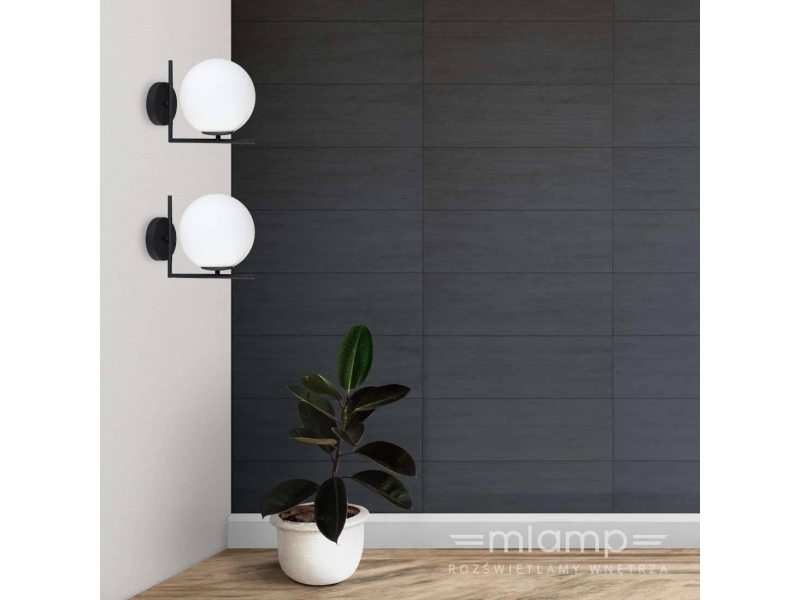 Væglampe Mdeco Scienna glaskugle CONDI MBM-7475/1 BL MDECO loft-style væglampe