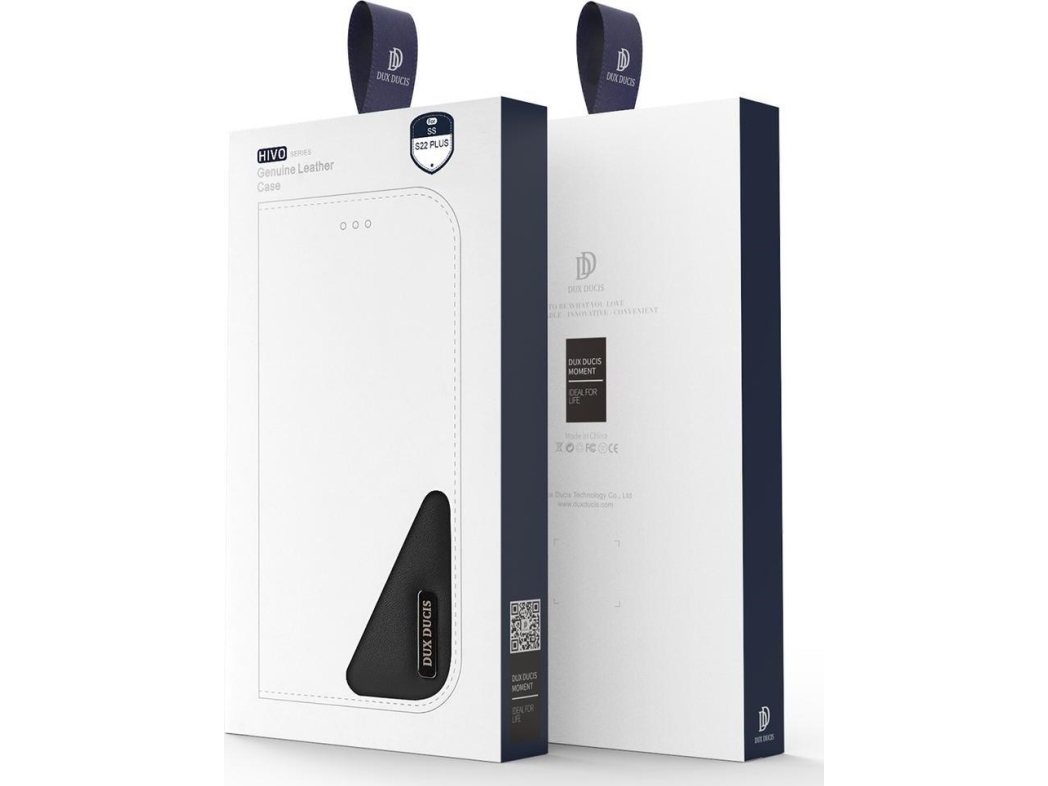 Dux Ducis Dux Ducis Hivo läderfodral med klaff plånboksfodral i naturläder för kort och dokument Samsung Galaxy S22+ (S22 Plus) svart | Tele & GPS - Mobil tillbehör - Skydd & Väskor | GameStuff